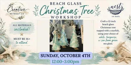 Beach Glass Christmas Tree Workshop with Amanda of Creative Retreat