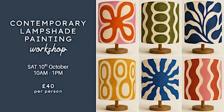 Art Workshop - Contemporary Lampshade Painting - Southampton