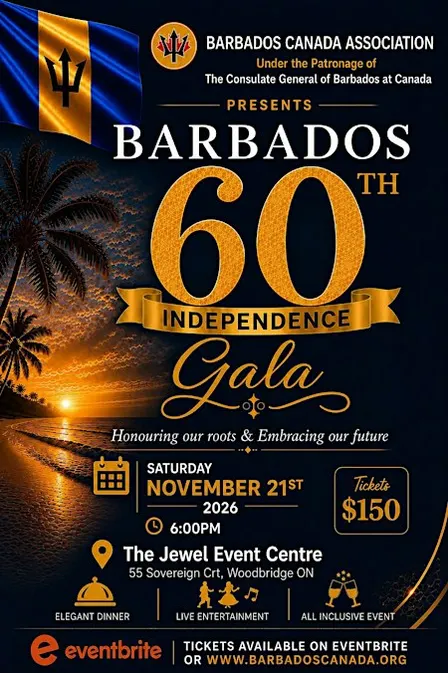 2026 Barbados Independence Gala Toronto (All-Inclusive)