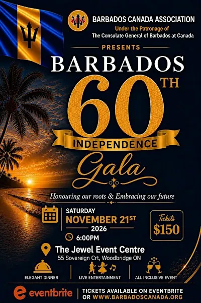 2026 Barbados Independence Gala Toronto (All-Inclusive)