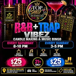 21+  Weekend Vibez  | Candle Making + Music Bingo