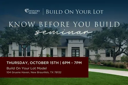Know Before You Build Seminar