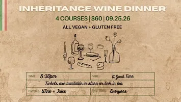 Inheritance Wine Dinner