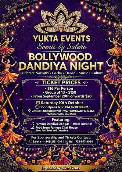 BOLLYWOOD DANDIYA NIGHT in Pennsylvania
