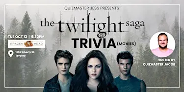 Twilight Saga Movies Trivia at Brazen Head Irish Pub