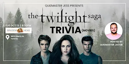 Twilight Saga Movies Trivia at Brazen Head Irish Pub