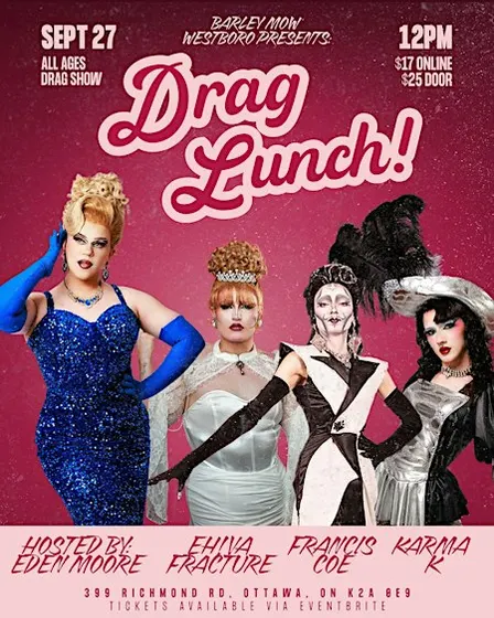 DRAG LUNCH AT THE BARLEY MOW (WESTBORO)!