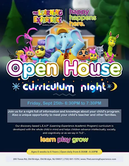 Open House- Back to School-Curriculum Night