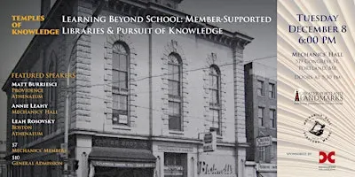 Learning Beyond School: Member-Supported Libraries & Pursuit of Knowledge