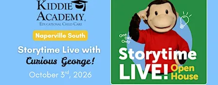FREE Storytime Live Event with Curious George in Naperville South!