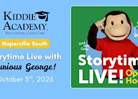 FREE Storytime Live Event with Curious George in Naperville South!