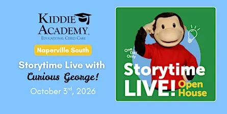 FREE Storytime Live Event with Curious George in Naperville South!