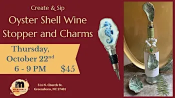 Oyster Shell Wine Stopper and Charms with April Westenberg