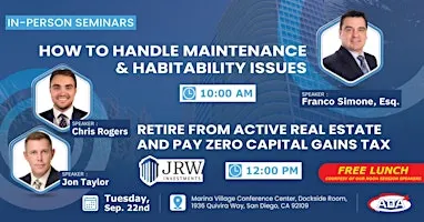 San Diego Double Header In-Person Seminar