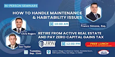 San Diego Double Header In-Person Seminar