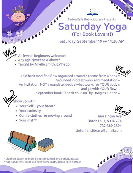 Saturday Yoga for Book Lovers