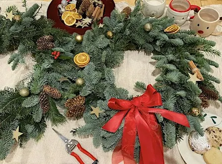 Christmas Wreath making Workshop experience in Leeds