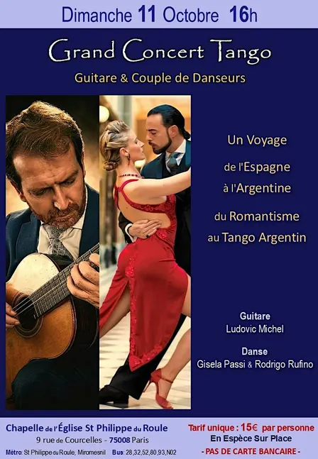 Grand Concert Tango : Guitare & Couple de Danseurs