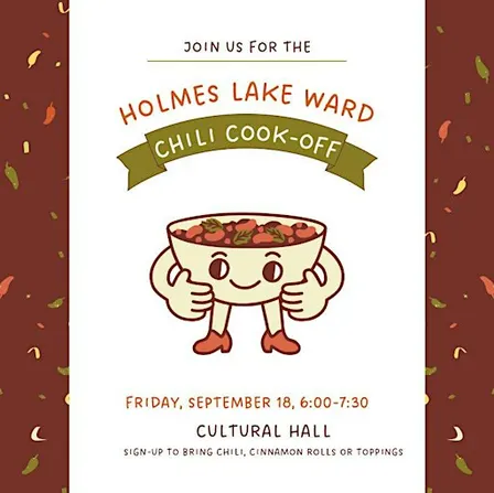 Holmes Lake Ward Chili Cookoff