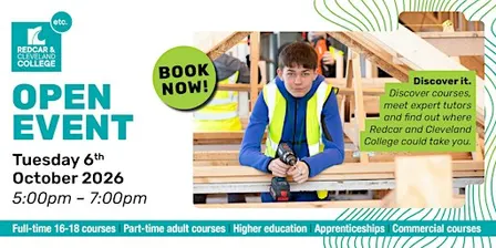 Redcar and Cleveland College Open Event - October 2026