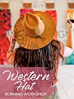 Vegan Suede Flat Brim Hat Stencil Burning Workshop