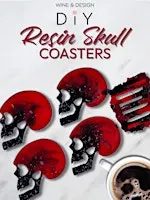 Skull Resin Poured Coasters