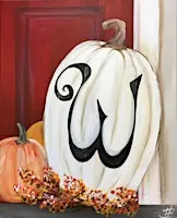 Monogram Pumpkin At The Door