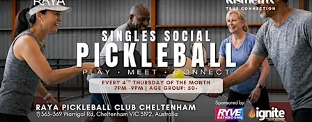 Oct 22 | Thursday Evening Pickleball for Singles Age 50+ | Cheltenham