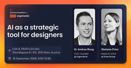 Business Breakfast Vienna by Ergomania: AI as a strategic Tool for Designer