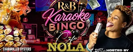 R&B Bingo Wednesdays! Chargrilled Oysters, Crabs, Full Menu, Drinks, Vibes