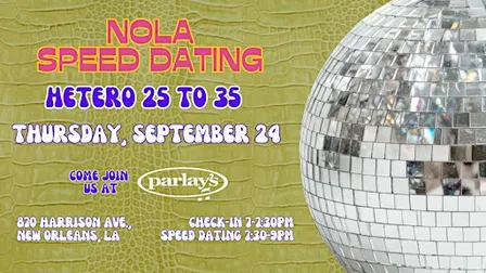 9/24 - NOLA Speed Dating @ Parlay's