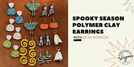 Spooky Season Polymer Clay Earring Workshop w/Beth Robson Art