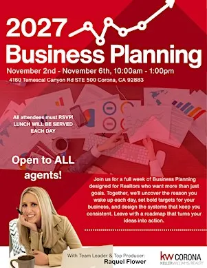 2027 Real Estate Agent Business Planning