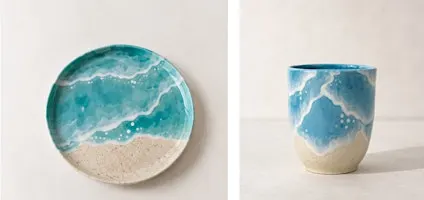Fall in Love with the Sea: Paint a Pre-Made Ceramic Cup, Mug or Plate