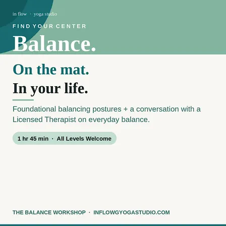 The Balanced Workshop