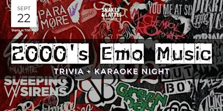 2000's Emo Music Trivia Night - Snakes & Lattes College