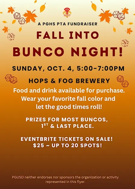 Fall Into Bunco Night!