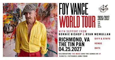 Foy Vance: The Wake World Tour 2026 & 2027