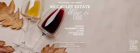 Wine & Dine at McCauley Estate Vineyards