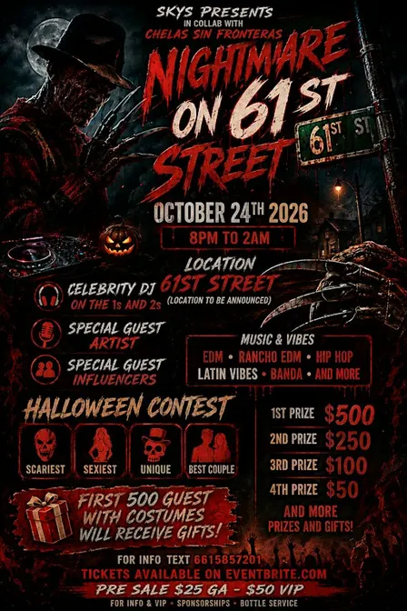 Nightmare on 61st Street Los Angeles Biggest Halloween Party in DTLA