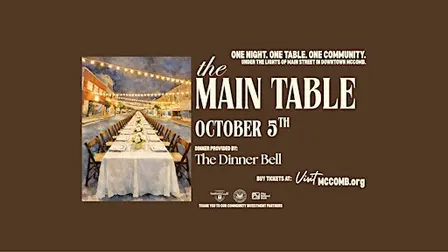 The Main Table featuring The Dinner Bell benefitting VisitMcComb.org & MMSA