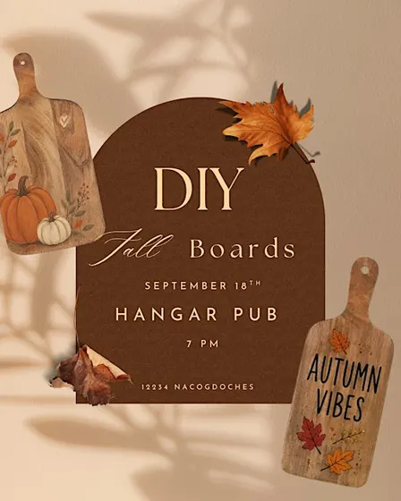 DIY Fall Boards- Sept 18 Hangar Pub