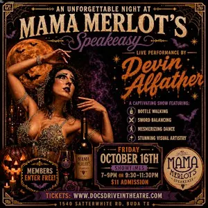 Bellydancying, Bottle walking & more with Devin Alfather at the Speakeasy
