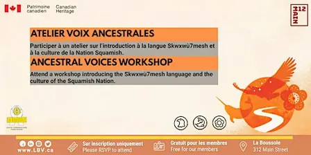 Atelier Voix Ancestrales
