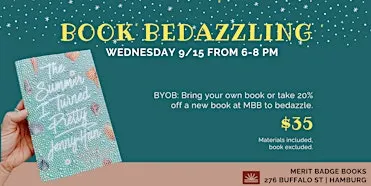 ✨ Book Bedazzling Night  at Merit Badge Books✨