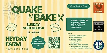 Quake 'N Bake: A Food Tasting Event