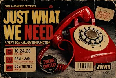 JUST WHAT WE NEED: a very 90's Halloween Function