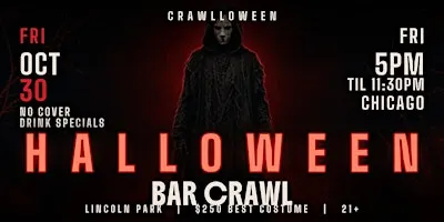 Chicago Halloween Bar Crawl - Halloween Friday - Lincoln Park - Fri, Oct 30