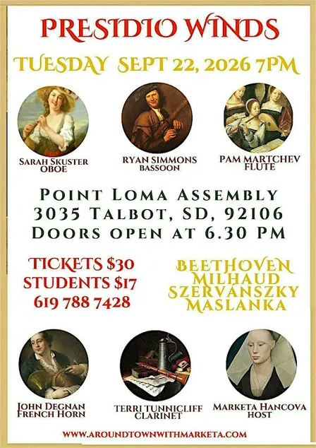 Presidio Winds, Woodwind Quintet in an attractive program!