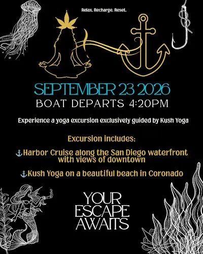 Kush Yoga Harbor Boat Cruise & Beach Yoga